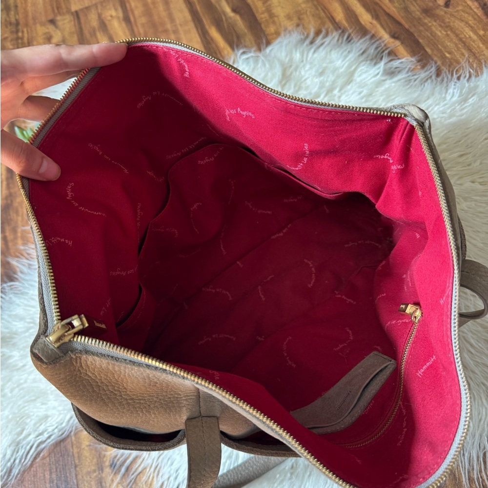 Hammitt Gray/ Taupe Leather Shoulder Bag - Picture 10 of 12